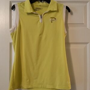 Nike Women's Vibrant Yellow Sleeveless Golf Top